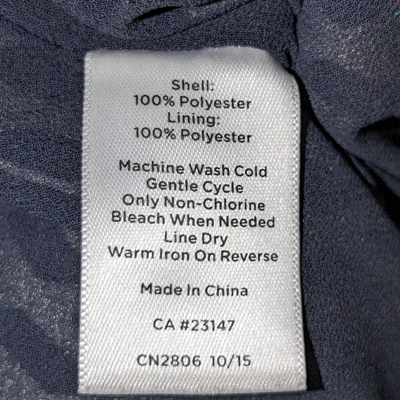 Talbots 4P Petite pleated skirt fully lined Navy & white Sheer Polyester - Picture 10 of 12